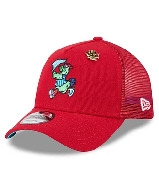 New Era Men's Red Philadelphia Phillies 2025 Big League Chew A-Frame 9FORTY Adjustable Trucker Hat