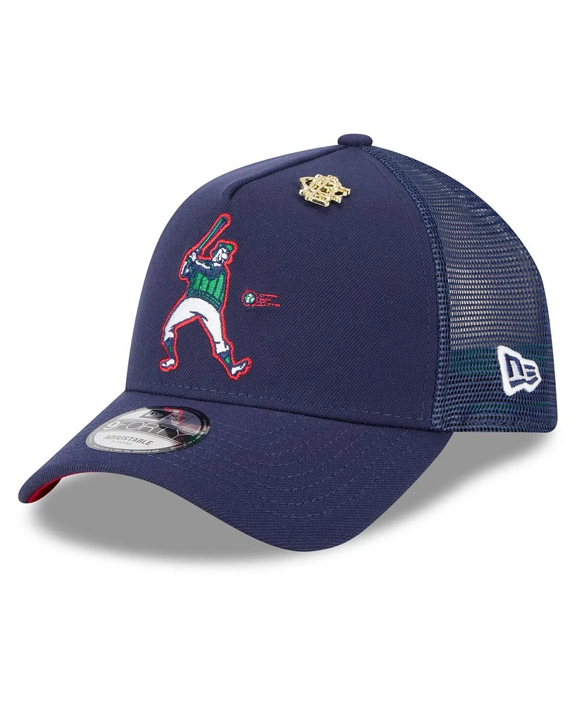 New Era Men's Navy Milwaukee Brewers 2025 Big League Chew A-Frame 9FORTY Adjustable Trucker Hat