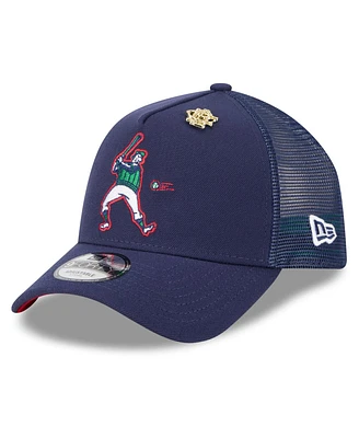 New Era Men's Navy Milwaukee Brewers 2025 Big League Chew A-Frame 9FORTY Adjustable Trucker Hat