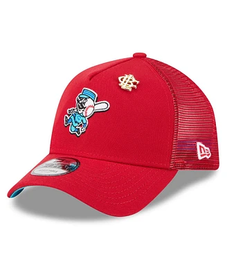 New Era Men's Red Cincinnati Reds 2025 Big League Chew A-Frame 9FORTY Adjustable Trucker Hat