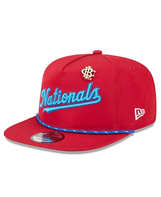 New Era Men's Red Washington Nationals 2025 Big League Chew Golfer Snapback Hat