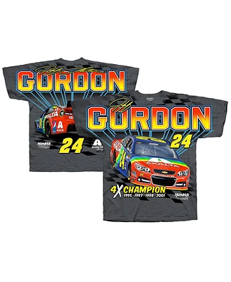 Hendrick Motorsports Team Collection Men's Charcoal Jeff Gordon Four-Time Champion Axalta Legend T-Shirt