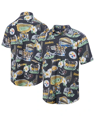 Reyn Spooner Men's Black Pittsburgh Steelers Scenic Button-Down Shirt