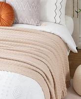 Battilo Herringbone Chenille Knit Throw, 50" x 60"