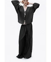 Nocturne Women's Beaded Embroidered Shirt