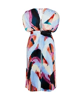 City Chic Women's Henley Print Midi Dress