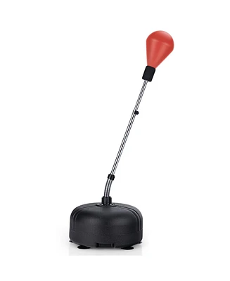 Adjustable Freestanding Punching Bag with Boxing Gloves