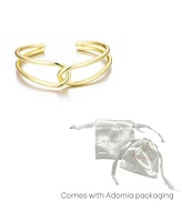 Adornia 14K Gold Plated Overlapping Cuff Bracelet