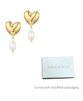 Adornia Gold Freshwater Cultivated Pearl Heart Drop Earrings