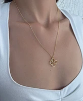 Adornia Gold Wire Clover Pendant Necklace