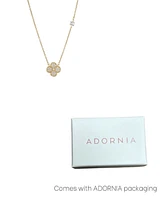 Adornia Cubic Zirconia Clover Pendant Necklace