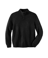 KingSize Big & Tall Henley Shaker Sweater