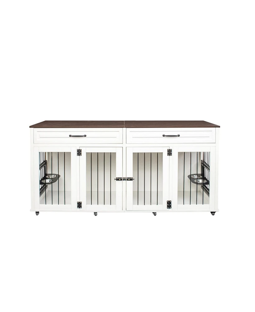 Furniture Style Dog Cage with Double Door
