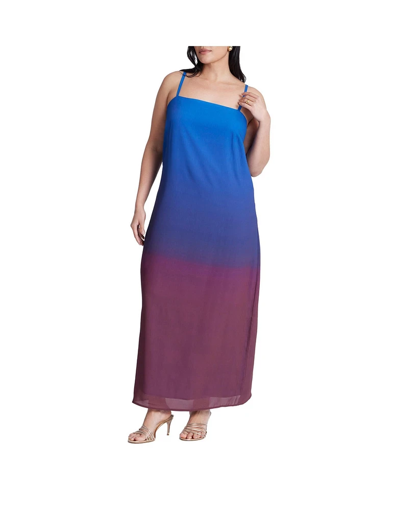 Eloquii Women's Plus Ombre Chiffon Dress