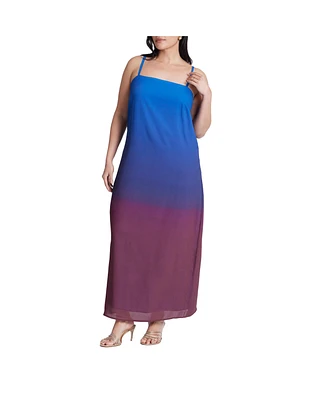 Eloquii Women's Plus Ombre Chiffon Dress