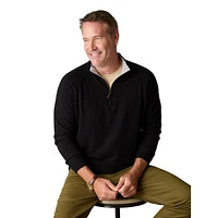 LuxLined Men's Itch-Free Cashmere Quarter-Zip Sweater with Soft Inner Lining