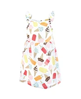 Hudson Baby Infant and Toddler Girls Cotton Dresses, Ice Cream Popsicles