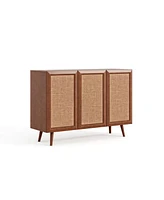 Streamdale Furniture Farmhouse Tv Stand/Console with Doors & Shelves
