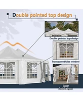 Streamdale Furniture 29x21ft White Party Wedding Tent - Waterproof Gazebo