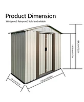 Streamdale Furniture Outdoor Storage Garden Shed 5FTx3FT Apex Roof White