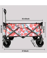 Streamdale Furniture Folding Garden Cart Wagon - Pink