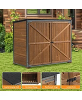 Streamdale Furniture Outdoor Storage Cabinet - Brown