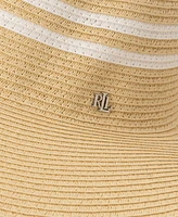 Lauren Ralph Lauren Women's Striped Straw Floppy Hat
