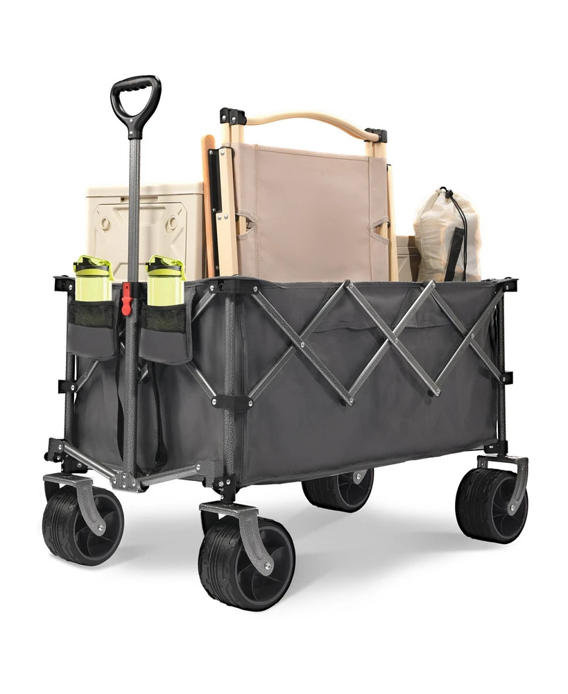 Streamdale Furniture Collapsible Wagon Cart - Heavy Duty, Big Wheels