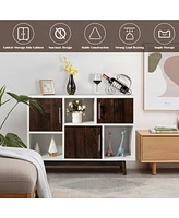 Volenca Wood Display Sideboard Storage Cabinet with Storage Compartments