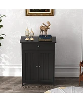 Volenca Bathroom Floor Cabinet Freestanding Storage Organizer with 2 Doors