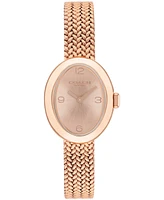 Coach Women's Sammy Rose Gold Tone Stainless Steel Mesh Bracelet Watch, 22.5mm