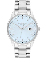 Coach Men's Oliver Silver Tone Stainless Steel Bracelet Watch, 41mm