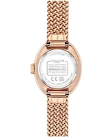 Coach Women's Sammy Rose Gold Tone Stainless Steel Mesh Bracelet Watch, 22.5mm