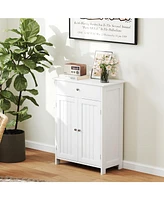 Volenca Bathroom Floor Cabinet Freestanding Storage Organizer with 2 Doors