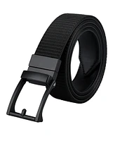 Kenneth Cole Reaction Men's Two-in-One Reversible Fabric and Artificial Leather Track Lock Belt