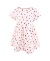 Hudson Baby Infant and Toddler Girls Cotton Dresses, Hummingbird Garden