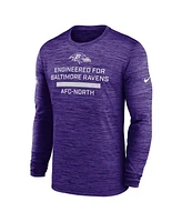 Nike Men's Purple Baltimore Ravens Sideline Velocity Performance Long Sleeve T-Shirt