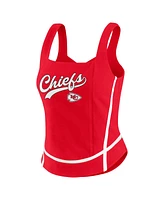 Wear by Erin Andrews Women's Red Kansas City Chiefs Square Neck Tank Top