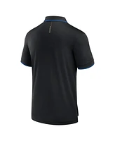 Fanatics Men's Black Los Angeles Dodgers Front Office Move Mono Pique Polo Shirt