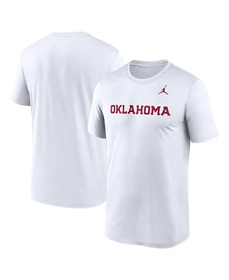 Jordan Men's White Oklahoma Sooners Primetime Legend Wordmark T-Shirt