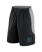 Fanatics Men's Black/Gray Miami Marlins Go Hard Shorts