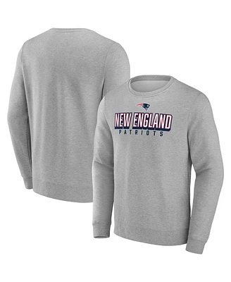 Fanatics Men's Heathered Gray New England Patriots Bold Move Pullover Sweatshirt