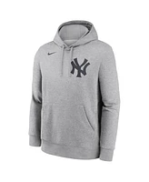 Nike Men's Aaron Judge Heather Gray New York Yankees Player Name Number Club Fleece Pullover Hoodie