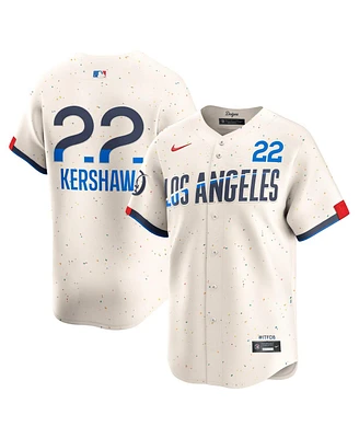 Nike Men's Clayton Kershaw Cream Los Angeles Dodgers City Connect Limited Player Jersey