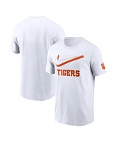 Nike Men's White Clemson Tigers Primetime 2-Hit Swoosh T-Shirt