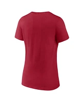 Logo Athletic Women's Scarlet San Francisco 49ers Unrivaled V-Neck T-Shirt