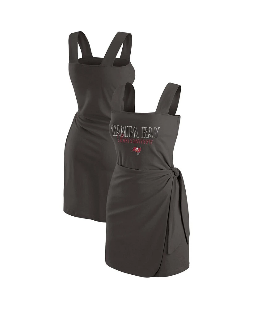 Wear by Erin Andrews Women's Pewter Tampa Bay Buccaneers Wrap Dress