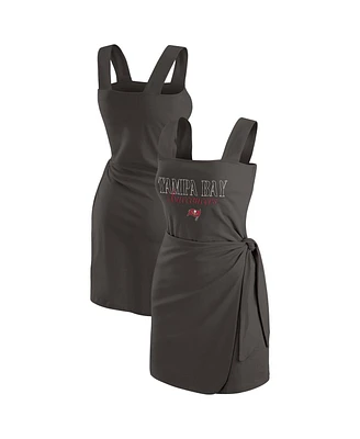 Wear by Erin Andrews Women's Pewter Tampa Bay Buccaneers Wrap Dress