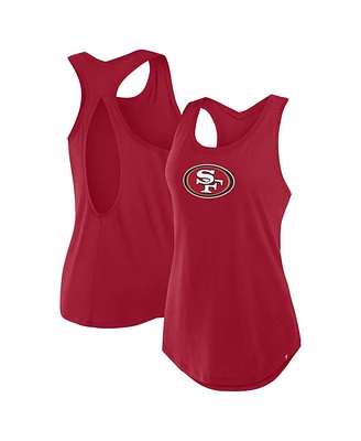 Fanatics Women's Scarlet San Francisco 49ers Iron Fan Tank Top