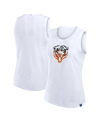 Fanatics Women's White Chicago Bears Slub Tank Top